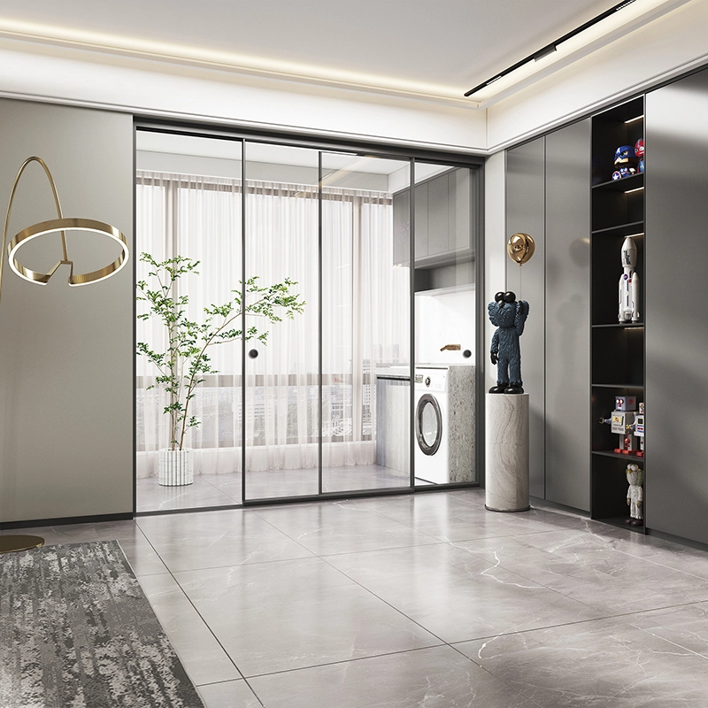 Aluminum multi rail sliding door para sa banyo o balkonahe 1