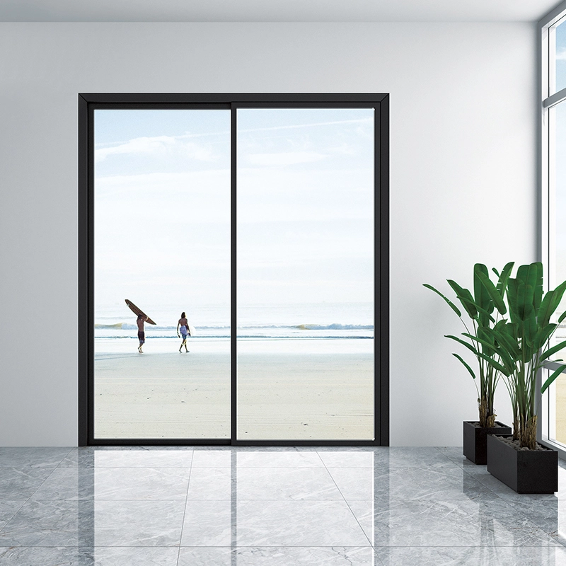 Moderne multi-skinne skydedør i aluminium 1