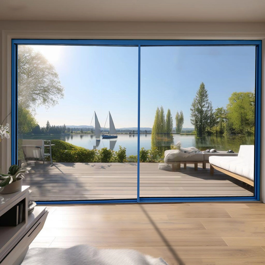 Imlang Aluminium 138 isoleret panoramisk kraftig skydedør 1