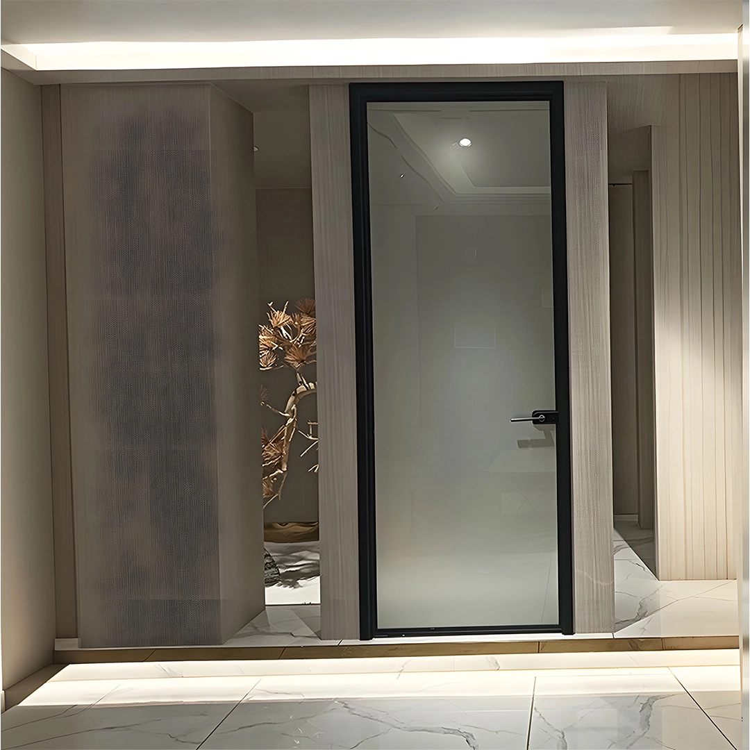 Aluminum modernong disenyo swinging pinto 1