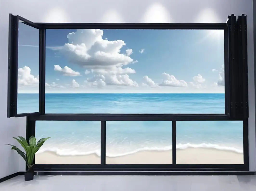 Fabricantes rentables de ventanas plegables horizontales 2