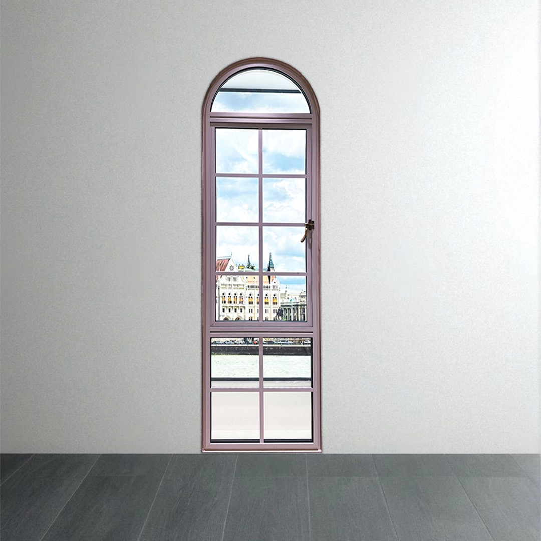 Aluminum Modern French style casement window 1