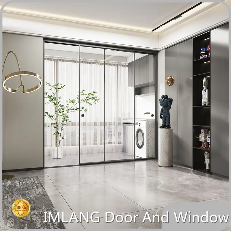 Aluminium Sliding Doors for Sale Black Crystal Sand by IMLANG 1