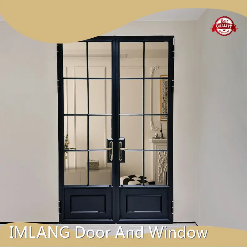 Aluminium Swing Door Price Aksu Powder Coating:Black and Color - - IMLANG 1