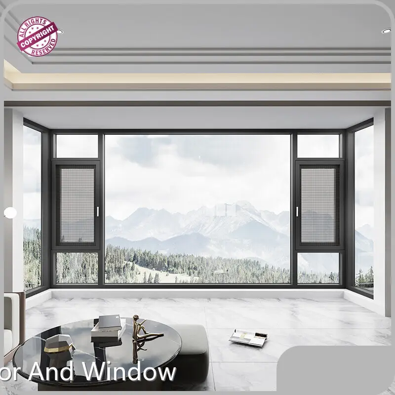 Aluminum Tilt and Turn Window Single Fan Height 700mm-2800mmanufacturers 1